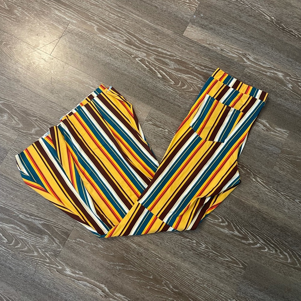 Striped Bell Bottom Flares